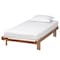 Baxton Studio Bolivia Mid-Century Modern Walnut Brown Wood Expandable Twin to King Bed Frame 245-13449-ZORO - alternate 1